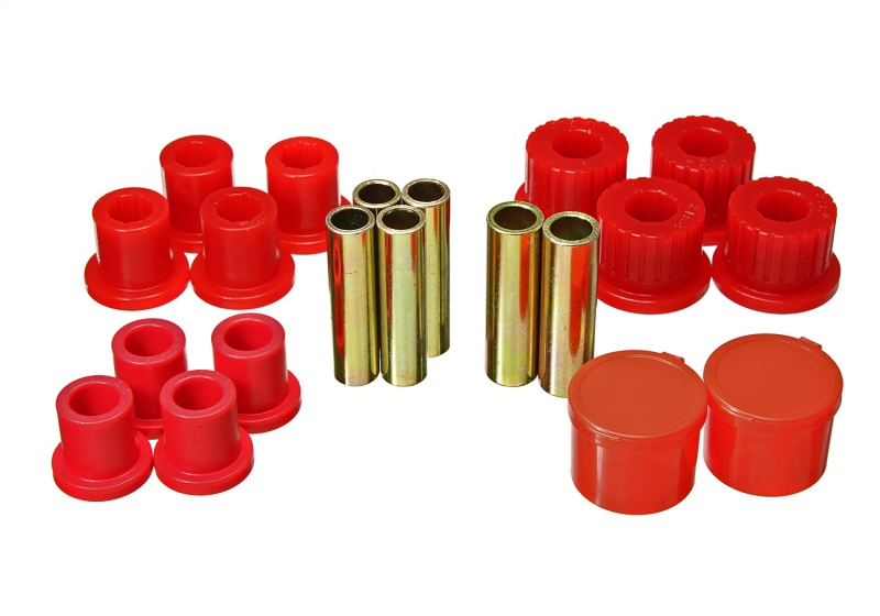 Energy Suspension 98-11 Ford Ranger 2/4WD Rear Leaf Spring Bushing Set - Red - 4.2158R