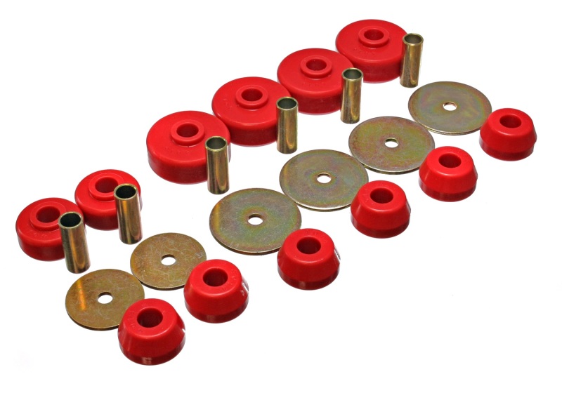 Energy Suspension 79-88 Toyota 4WD (Exc T-100 & Tundra) Red Body Cab Mount Set - 8.4101R