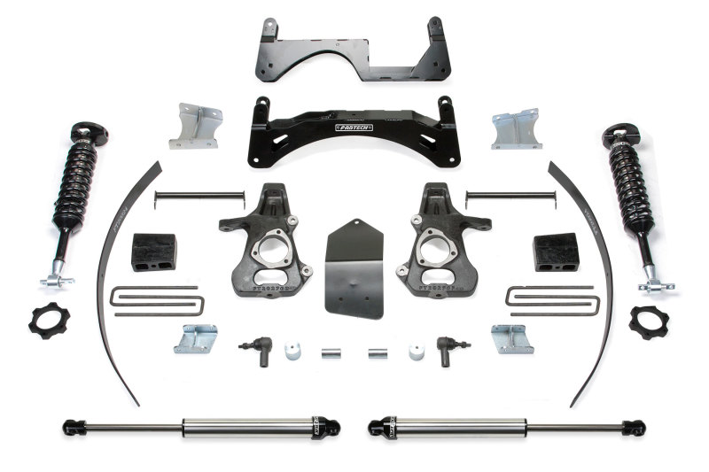 Fabtech 14-18 GM C/K1500 P/U w/oE Alm Or Stmp Stl UCA 6in Basic Sys w/Dl 2.5 & 2.25 - K1068DL