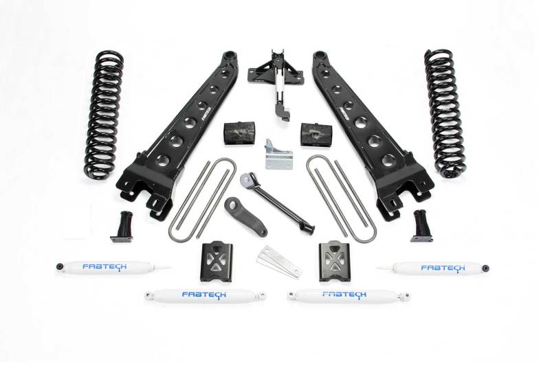 Fabtech 05-07 Ford F250 4WD w/o Factory Overload 6in Rad Arm Sys w/Coils & Perf Shks - K2011