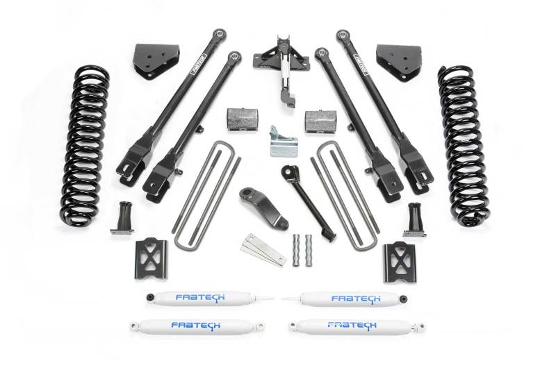 Fabtech 05-07 Ford F350 4WD 6in 4Link Sys w/Coils & Perf Shks - K20132