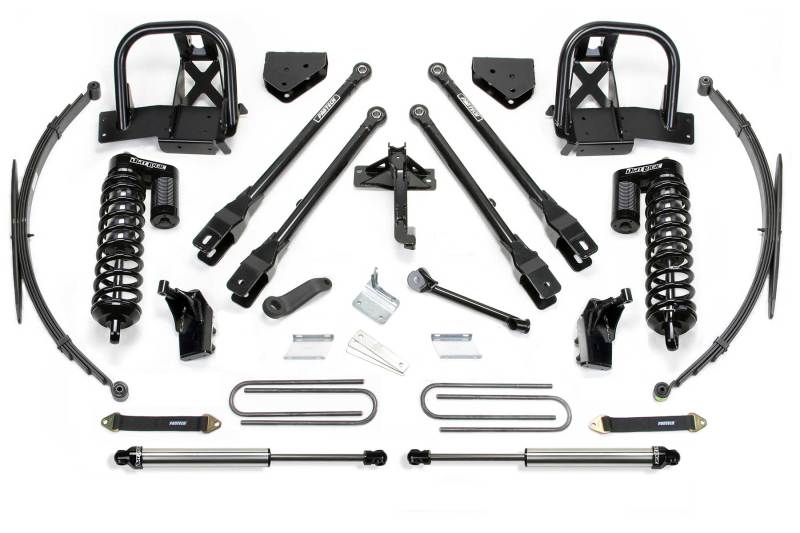 Fabtech 11-16 Ford F250/350 4WD 8in 4Link Sys w/Dlss 4.0 C/O& Rr Lf Sprngs & Rr Dlss - K2144DL