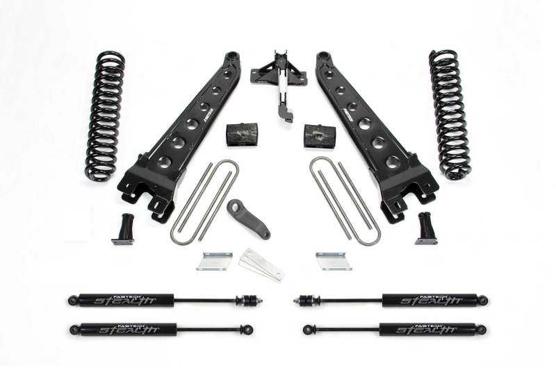 Fabtech 17-21 Ford F250/F350 4WD Diesel 6in Rad Arm Sys w/Coils & Stealth - K2218M