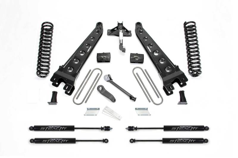 Fabtech 17-21 Ford F250/F350 4WD Gas 4in Rad Arm Sys w/Coils & Stealth - K2253M