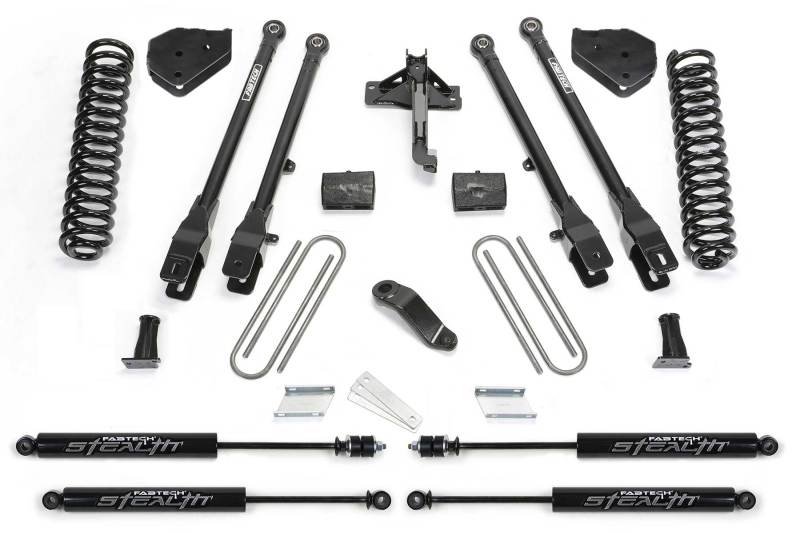 Fabtech 17-21 Ford F250/F350 4WD Gas 4in 4Link Sys w/Coils & Stealth - K2254M