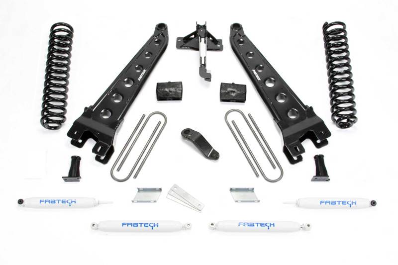 Fabtech 17 Ford F450/F550 4WD Diesel 6in Rad Arm Sys w/Coils & Perf Shks - K2282