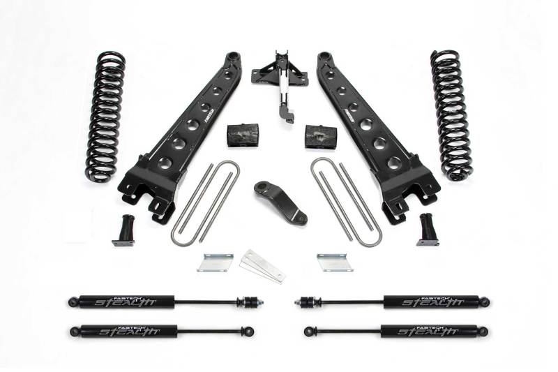 Fabtech 2018 Ford F450/F550 4WD Diesel 6in Rad Arm Sys w/Coils & Stealth - K2304M