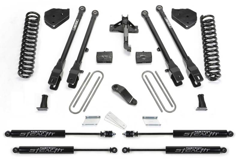 Fabtech 18 Ford F450/F550 4WD Diesel 6in 4Link Sys w/Coils & Stealth - K2306M