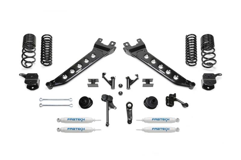 Fabtech 14-18 Ram 2500 4WD 7in Radius Arm Kit w/Perf Shks - K3156