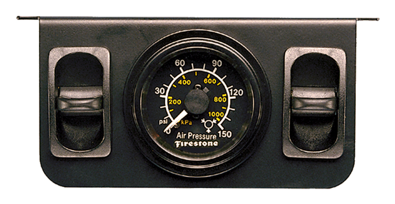 Firestone Air Adjustable Leveling Pneumatic Control Panel w/Dual Black Gauge 0-150psi (WR17602145) - 2145