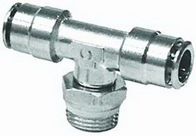 Firestone Male .25in. x 1.4in. x .25in. Branch Swivel Nickel Tee Air Fitting - 25 Pack (WR17603273) - 3273