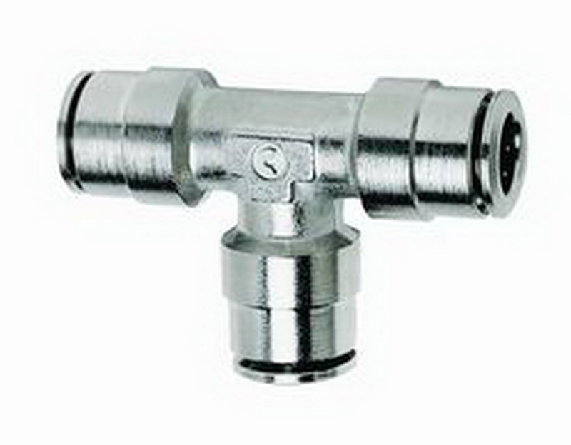 Firestone Union Tee 1/4in. Nickel Push-Lock Air Fitting - 6 Pack (WR17603453) - 3453
