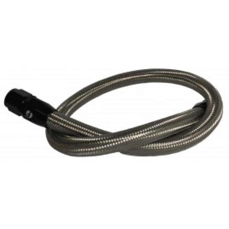 Fleece Performance 98.5-18 Dodge Cummins 34.5in Common Rail/VP44 Coolant Bypass Hose (SS-Braided) - FPE-CLNTBYPS-HS-CRVP-SS