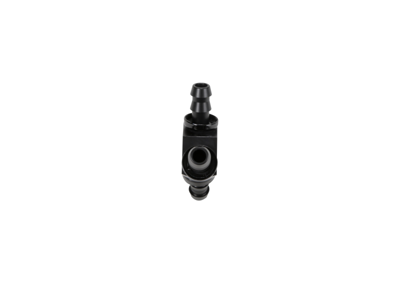 Fleece Performance Universal 3/8in Aluminum Y Barbed Fitting (For -6 Pushlock Hose) - Black Anodized - FPE-FIT-Y06-BLK