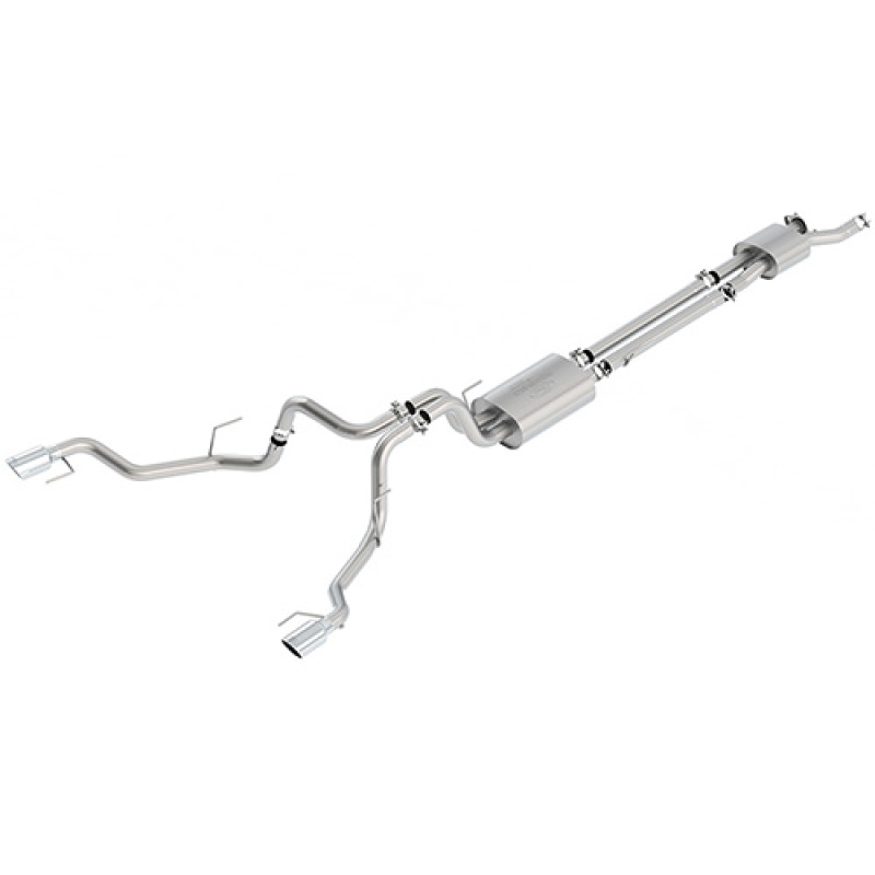 Ford Racing 2017 F-150 Raptor 3.5L Touring Cat-Back Exhaust System Dual Rear Exit w/ Chrome Tips - M-5200-F15RTC