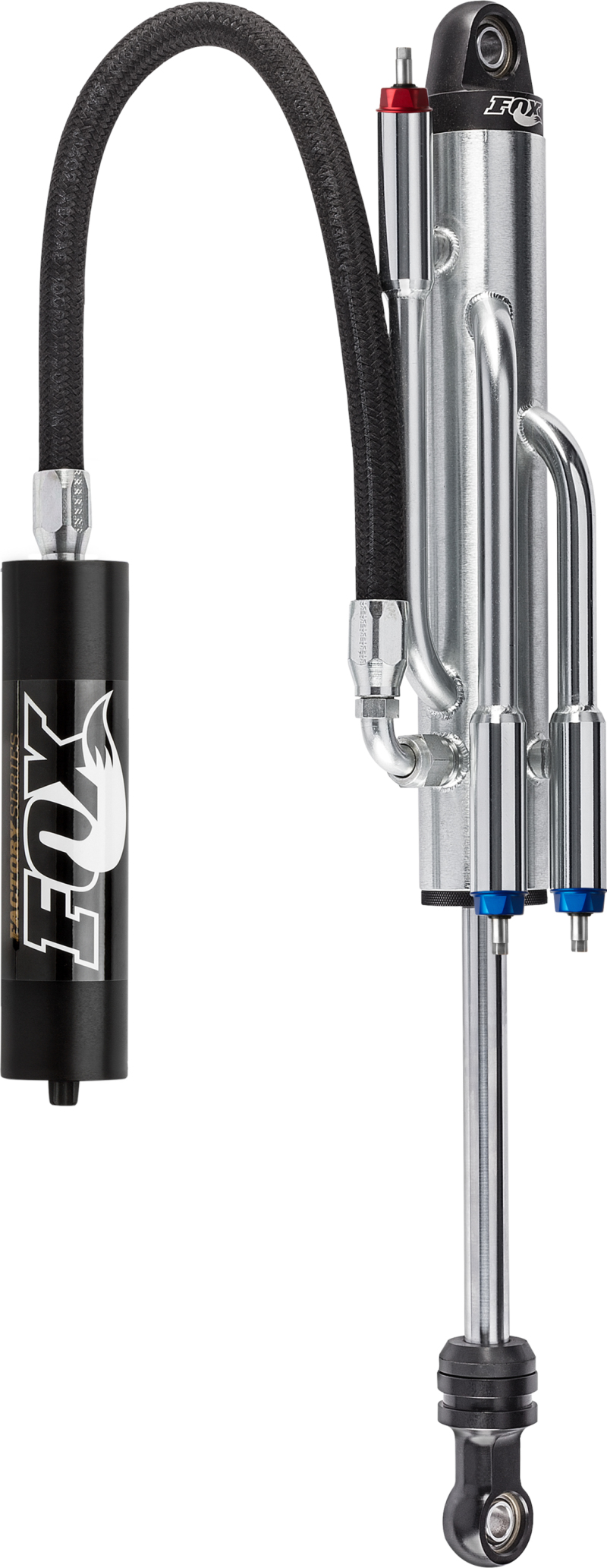 Fox 2.5 Factory Series 10in. Remote Res. 3-Tube Bypass Shock (2 Cmp/1 Reb) 7/8in. Shft(21/70) - Blk - 980-02-138