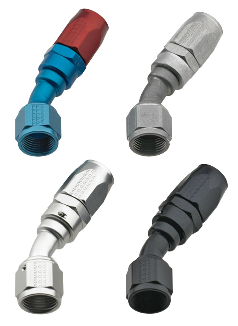 Fragola -10AN x 30 Degree Power Flow Hose End - Black - 103010-BL