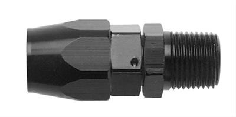 Fragola -6AN Straight Hose End x 1/4 NPT - Black - 190106-BL