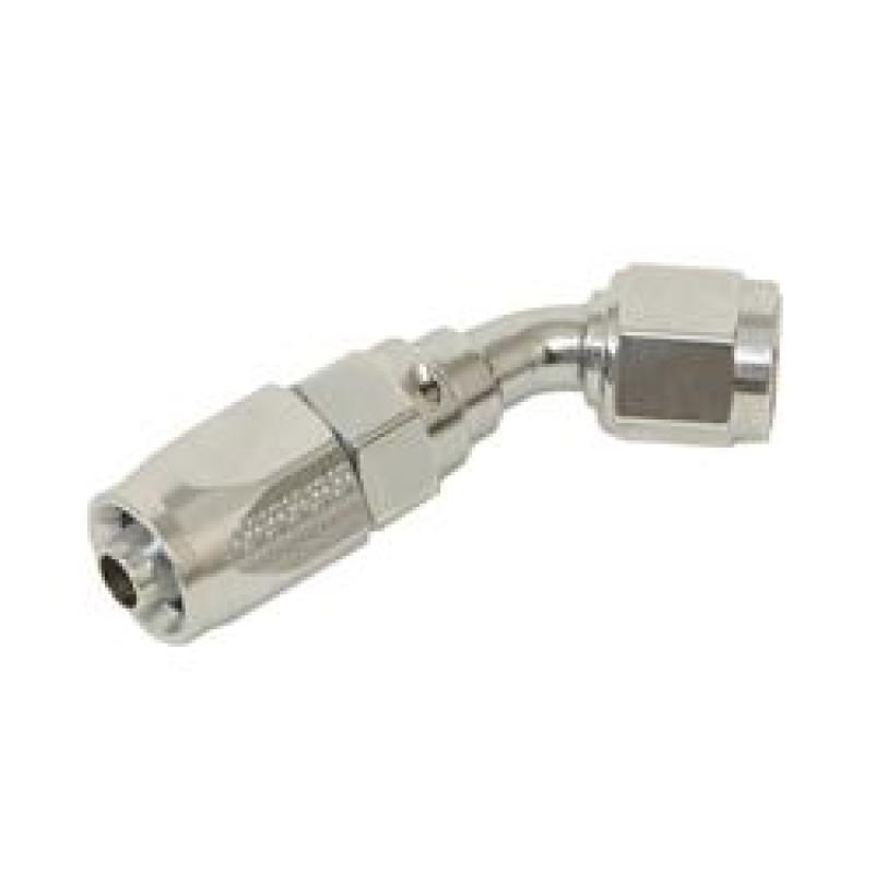 Fragola -6AN x 45 Degree Pro-Flow Hose End Chrome - 224506-CH