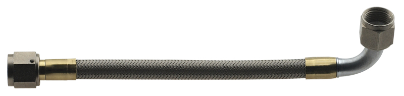 Fragola -6AN Hose Assembly Straight x 90 Degree Steel Nut 24in - 372024