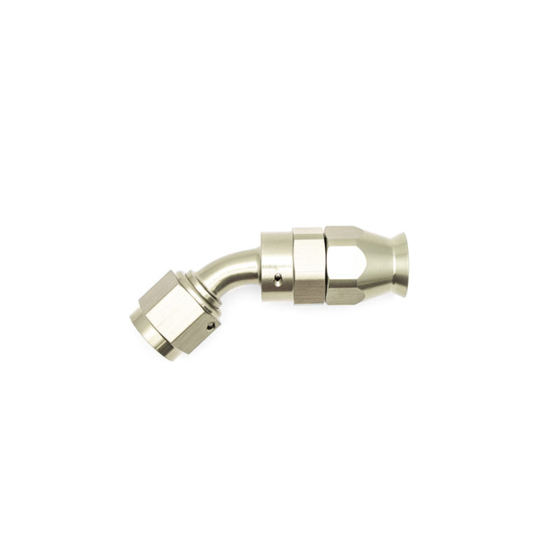 DeatschWerks 6AN Female Swivel 45-Degree Hose End PTFE (Incl. 1 Olive Insert) - 6-02-0851