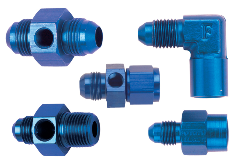 Fragola Inline Gauge Adapter -4AN Male x -4AN Fem - 495000-BL