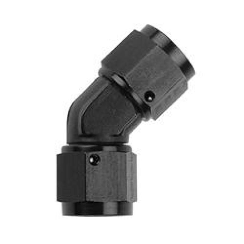 Fragola -10AN x 45 Degree Female Coupler - Black - 496210-BL