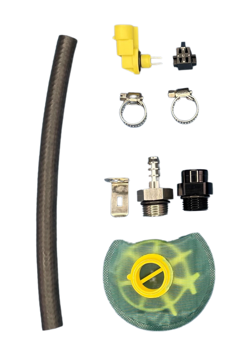 DeatschWerks DW650iL Series 650LPH In-Line External Fuel Pump Universal Install Kit - 9-0950