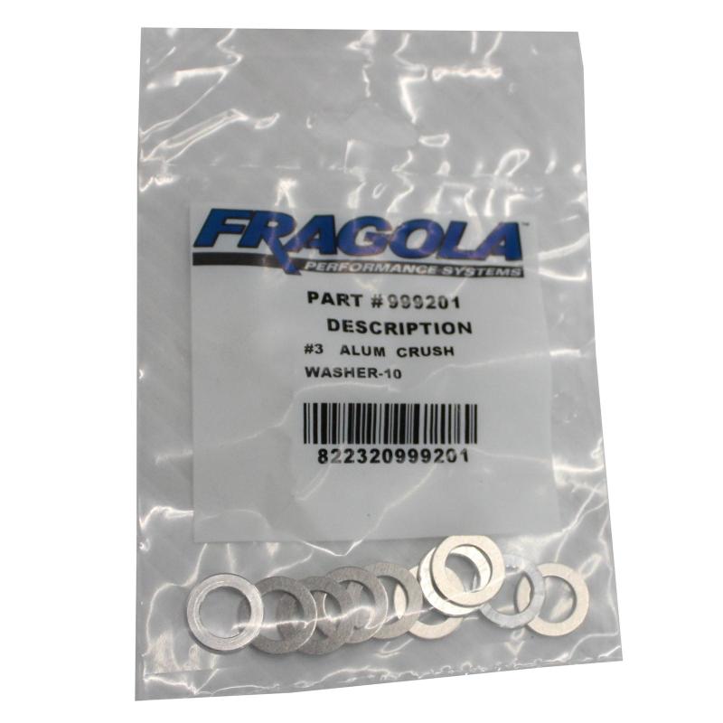 Fragola -6AN Alum. Crush Washer -AN-901 10 Pack - 999203