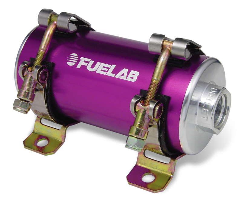 Fuelab Prodigy High Flow Carb In-Line Fuel Pump - 1800 HP - Purple - 41403-4