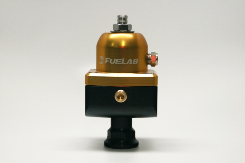 Fuelab 555 Carb Adjustable FPR Blocking 10-25 PSI (1) -8AN In (2) -8AN Out - Gold - 55503-5