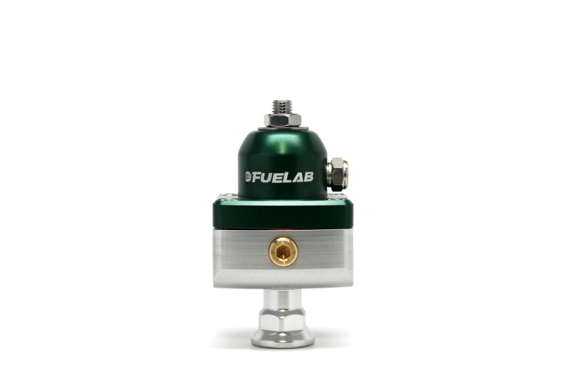 Fuelab 575 Carb Adjustable Mini FPR Blocking 1-3 PSI (1) -6AN In (2) -6AN Out - Green - 57502-6