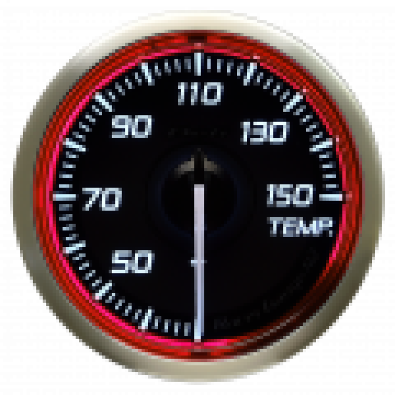 DEFI Racer Temp Gauge N2 52mm SI 30-150 Deg C Red - DF16303