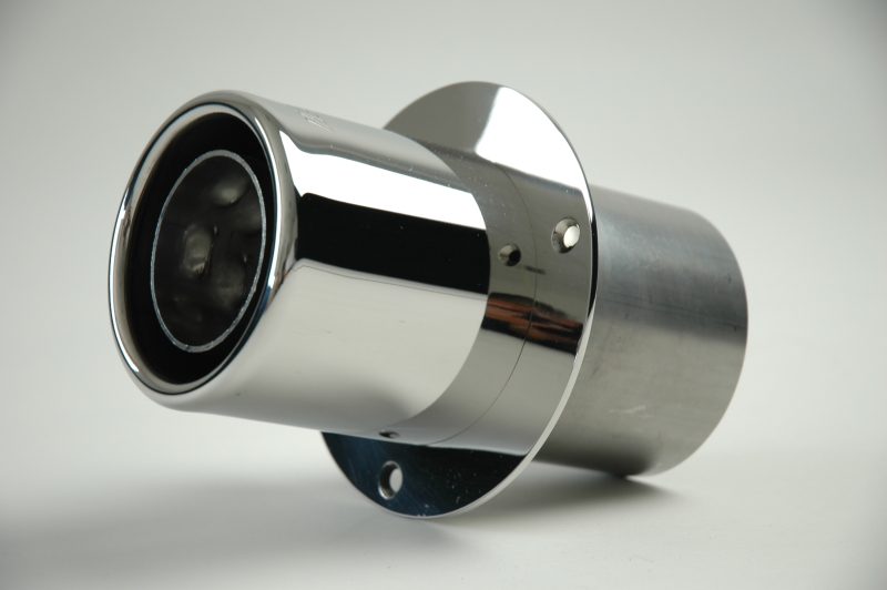 Gibson Marine Power Tip Muffler (Pair) Transom Mount - 4in Inlet/4in Length - Stainless - 310003