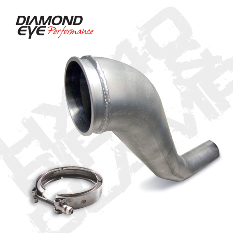 Diamond Eye KIT 4in DWNP HX40 TURBO-DIRECT FLANGE W/ V-Band CLAMP AL DODGE 94-02 - 221043