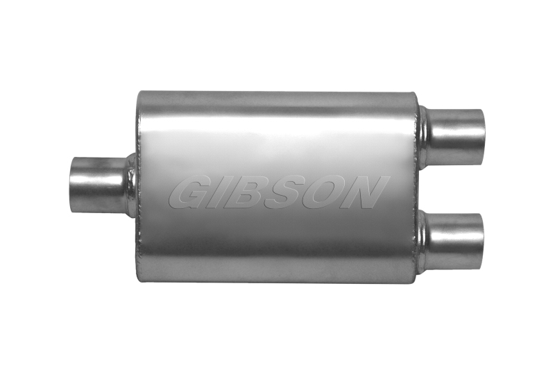 Gibson CFT Superflow Center/Dual Oval Muffler - 4x9x13in/3in Inlet/2.5in Outlet - Stainless - 55182S