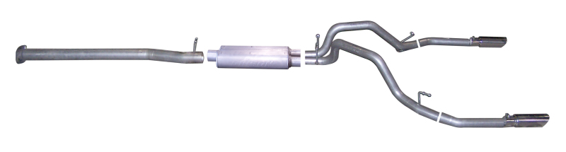 Gibson 08-09 Chevrolet Silverado 1500 LS 4.8L 2.25in Cat-Back Dual Split Exhaust - Aluminized - 5627