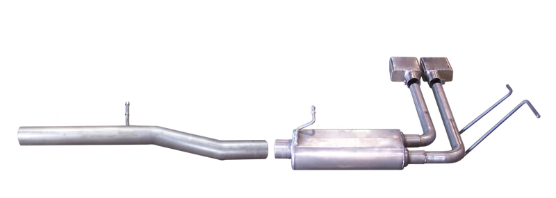 Gibson 10-13 Chevrolet Silverado 1500 LS 4.8L 2.5in Cat-Back Super Truck Exhaust - Stainless - 65639