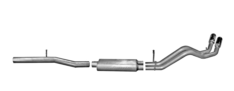 Gibson 15-19 Cadillac Escalade Base 6.2L 3.5in/2.25in Cat-Back Dual Sport Exhaust - Stainless - 65679