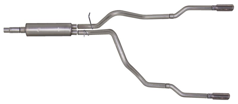 Gibson 98-01 Dodge Ram 1500 Sport 3.9L 2.5in Cat-Back Dual Split Exhaust - Stainless - 66501