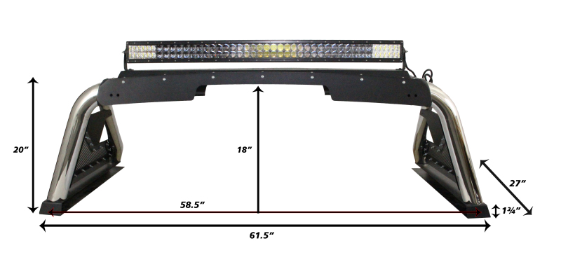 Go Rhino 15-20 Chevy Colorado Sport Bar 2.0 Complete Kit w/Sport Bar + Retractable Light Mnt - 915600T