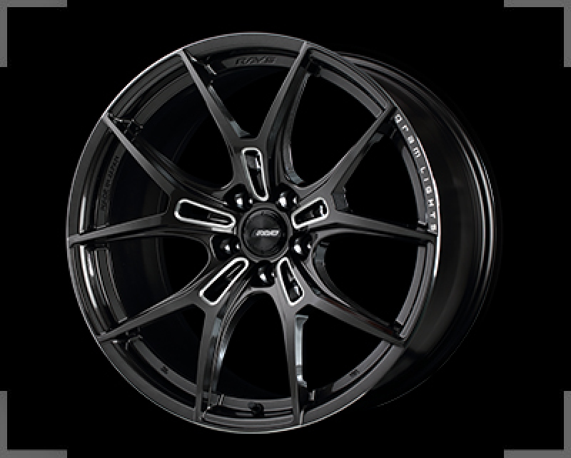 Gram Lights 57FXZ 19x8.5 +32 5-112 Super Dark Gunmetal & Machining Rim Edge DC Wheel - WGFZ232MH8F