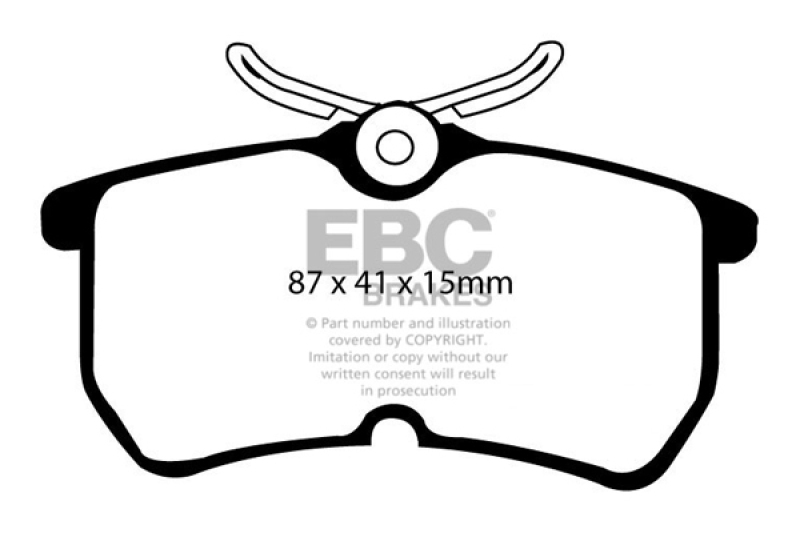 EBC 13+ Ford Fiesta 1.6 Turbo ST Greenstuff Rear Brake Pads - DP21218