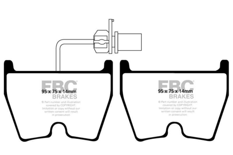 EBC 06-09 Audi RS4 4.2 (Cast Iron Rotors) Redstuff Front Brake Pads - DP31513C