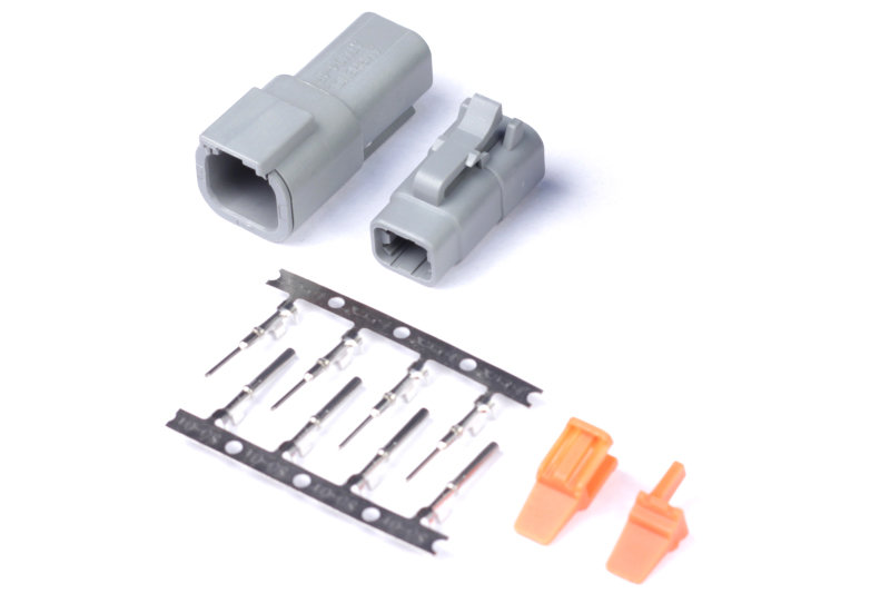 Haltech Matching Set of Deutsch DTM-4 Connectors 7.5 Amp Plug & Pins - HT-031014