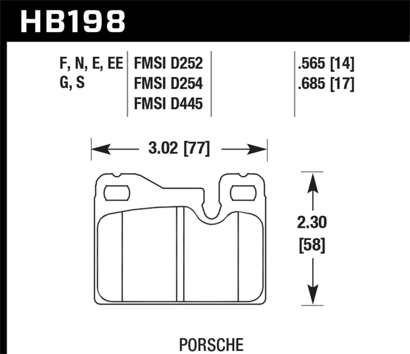 Hawk 83-91 Porsche 944 HPS 5.0 Rear Brake Pads - HB198B.685