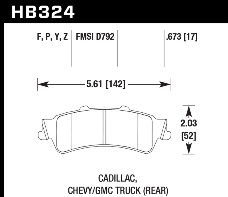 Hawk HPS Street Brake Pads - HB324F.673