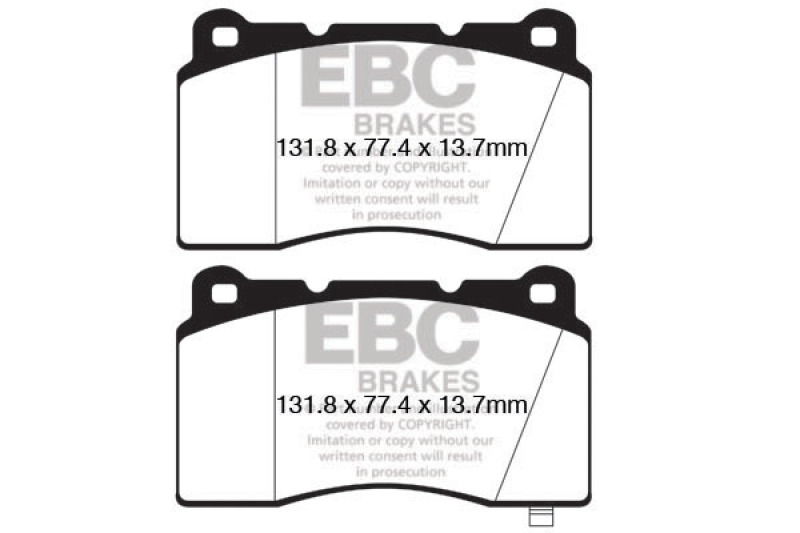 EBC 09+ Hyundai Genesis Coupe 2.0 Turbo (Brembo) Redstuff Front Brake Pads - DP32147C