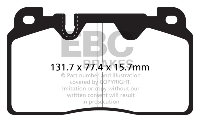 EBC 12+ Audi Q5 2.0 Turbo (Brembo) Redstuff Front Brake Pads - DP32168C