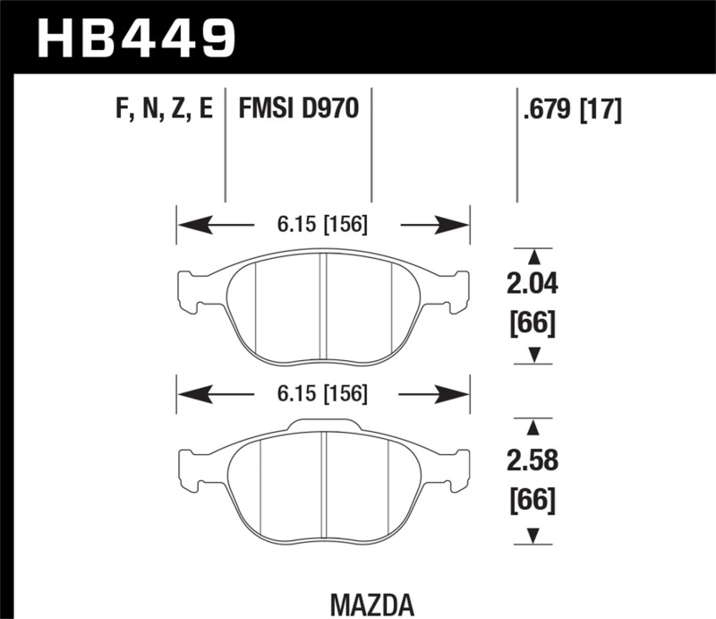 Hawk HPS Street Brake Pads - HB449F.679